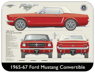 Ford Mustang Convertible 1965-67 Place Mat, Medium